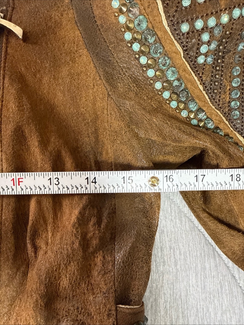 Kippy’s Original Vintage Women's Sz S Genuine Leather Jacket Rhinestone Cowgirl - Picture 15 of 16